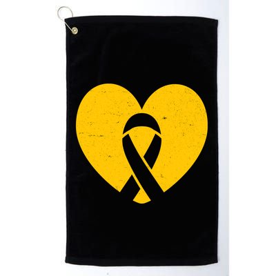 Wear Gold For Childhood Cancer Awareness Ribbon Golf Towel