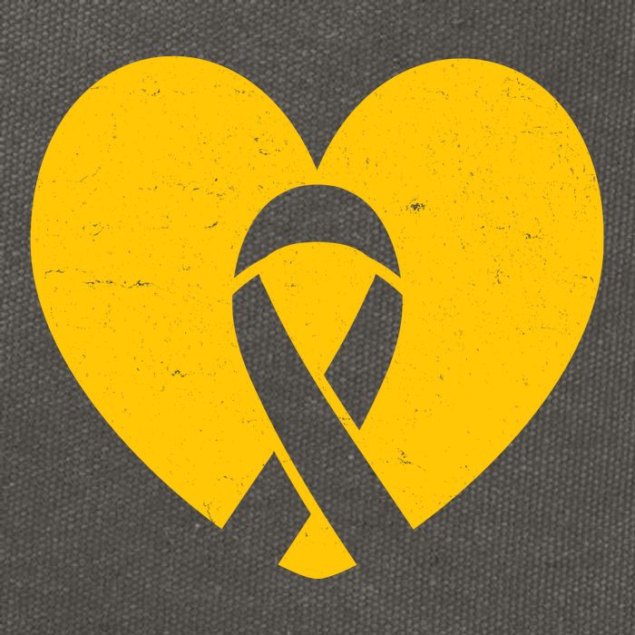 Wear Gold For Childhood Cancer Awareness Ribbon Cotton Canvas Backpack