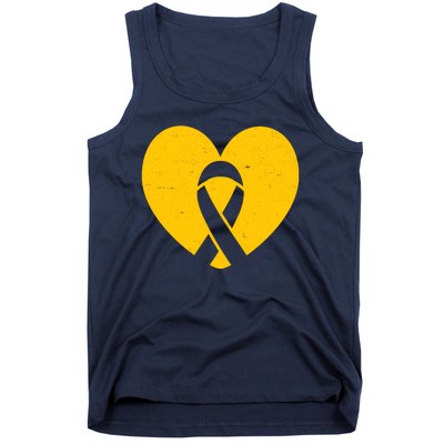 Wear Gold For Childhood Cancer Awareness Ribbon Tank Top