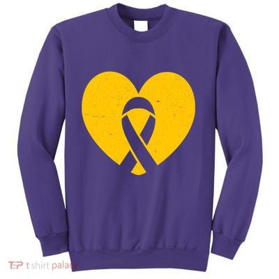 Wear Gold For Childhood Cancer Awareness Ribbon Sweatshirt