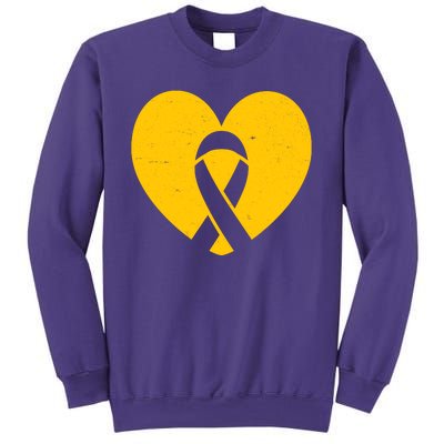 Wear Gold For Childhood Cancer Awareness Ribbon Sweatshirt