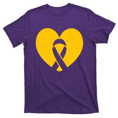 Wear Gold For Childhood Cancer Awareness Ribbon T-Shirt