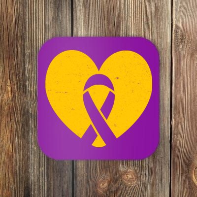 Wear Gold For Childhood Cancer Awareness Ribbon Coaster