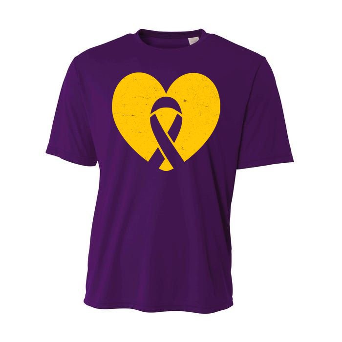 Wear Gold For Childhood Cancer Awareness Ribbon Performance Sprint T-Shirt