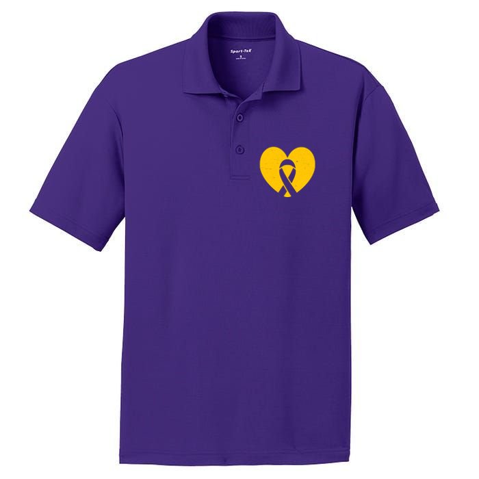 Wear Gold For Childhood Cancer Awareness Ribbon PosiCharge RacerMesh Polo