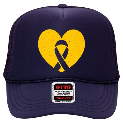 Wear Gold For Childhood Cancer Awareness Ribbon Trucker Hat