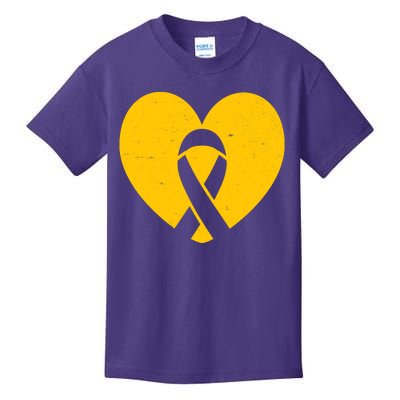 Wear Gold For Childhood Cancer Awareness Ribbon Kids T-Shirt