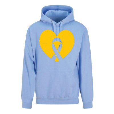 Wear Gold For Childhood Cancer Awareness Ribbon Unisex Surf Hoodie