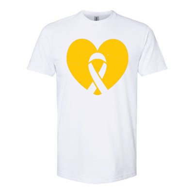 Wear Gold For Childhood Cancer Awareness Ribbon Softstyle® CVC T-Shirt