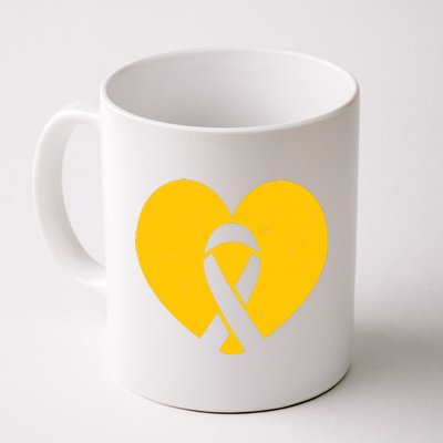 Wear Gold For Childhood Cancer Awareness Ribbon Coffee Mug