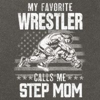 Wrestling Gift Favorite Wrestler Calls Me Step Mom Gift Cotton Canvas Backpack