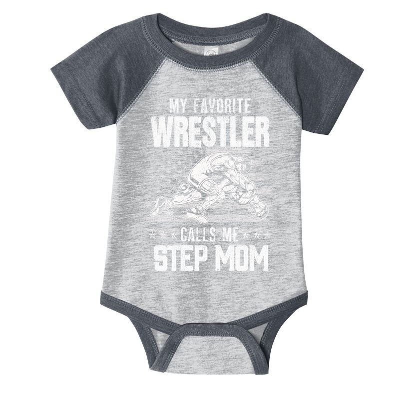 Wrestling Gift Favorite Wrestler Calls Me Step Mom Gift Infant Baby Jersey Bodysuit
