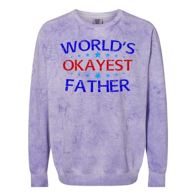 World's Greatest Father Colorblast Crewneck Sweatshirt