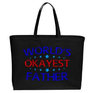 World's Greatest Father Cotton Canvas Jumbo Tote