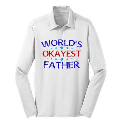 World's Greatest Father Silk Touch Performance Long Sleeve Polo