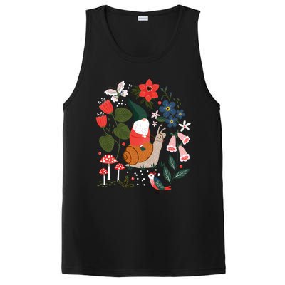 Whimsical Garden Gnome Riding Snail PosiCharge Competitor Tank