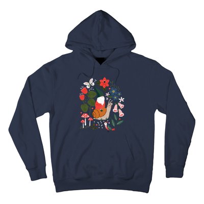 Whimsical Garden Gnome Riding Snail Hoodie