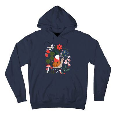 Whimsical Garden Gnome Riding Snail Tall Hoodie