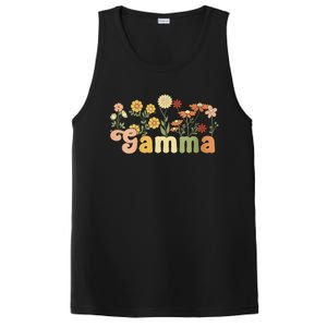 Women Groovy Gamma Grandmother Flowers Gamma Grandma PosiCharge Competitor Tank