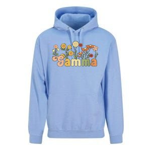 Women Groovy Gamma Grandmother Flowers Gamma Grandma Unisex Surf Hoodie