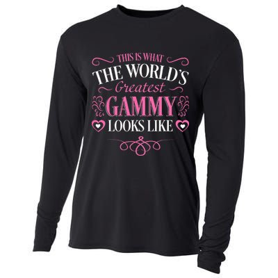Worlds Greatest Gammy Looks Like Grandma Mothers Day Gifts Cooling Performance Long Sleeve Crew