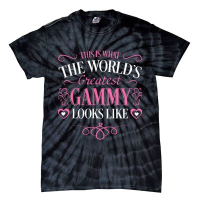 Worlds Greatest Gammy Looks Like Grandma Mothers Day Gifts Tie-Dye T-Shirt