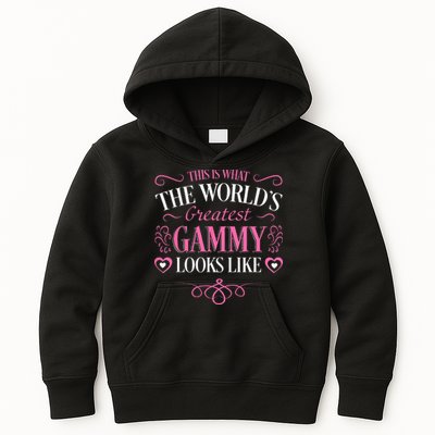 Worlds Greatest Gammy Looks Like Grandma Mothers Day Gifts Kids Hoodie