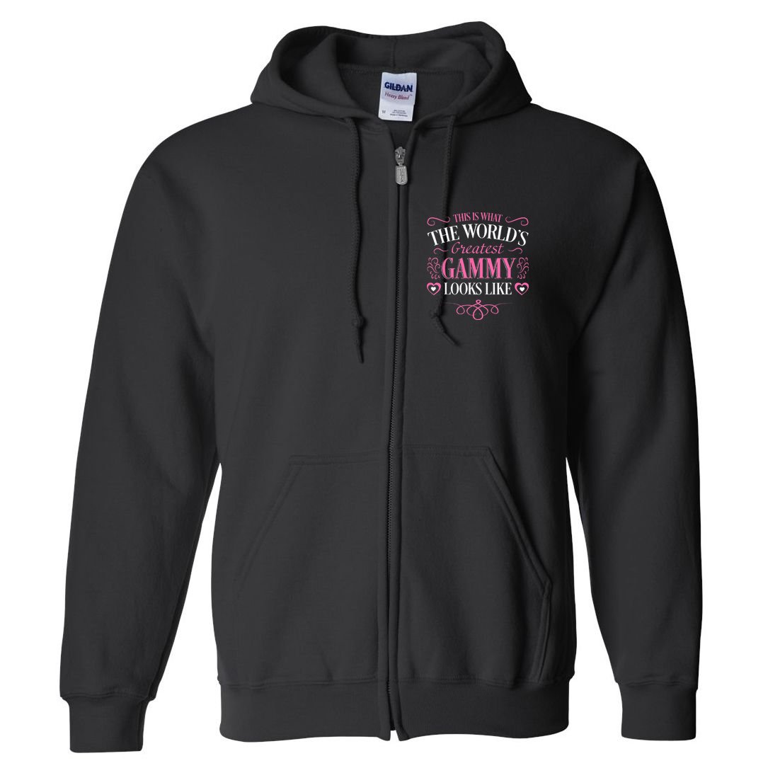 Worlds Greatest Gammy Looks Like Grandma Mothers Day Gifts Full Zip Hoodie