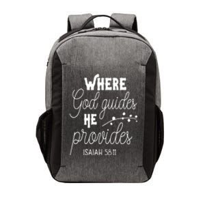 Where God Guides He Provides Isaiah 58:11 Vector Backpack