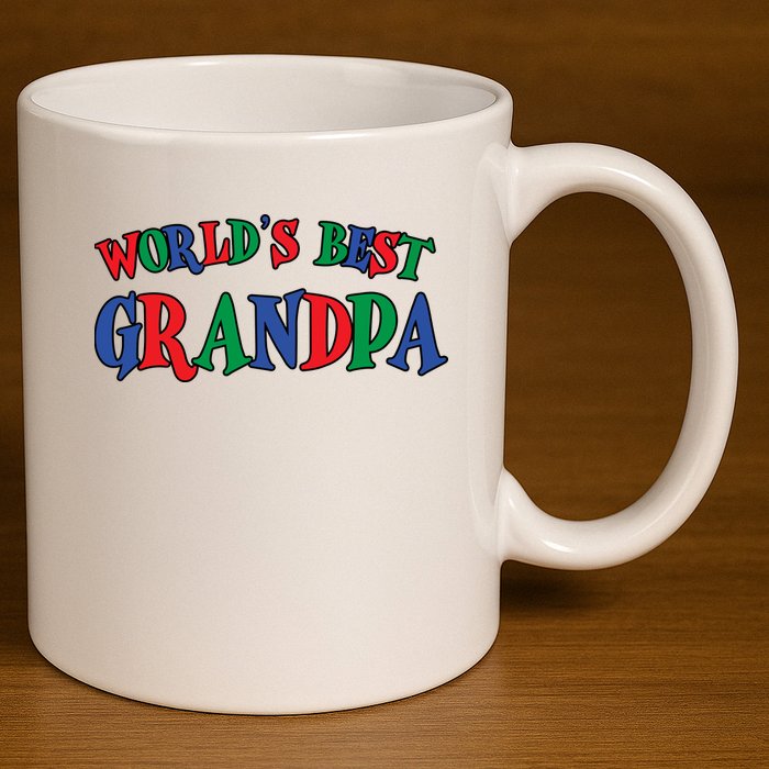 World's Greatest Grandpa 11oz C Handle Ceramic Mug