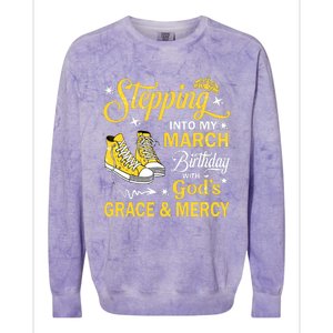 With Gods Grace Mercy Colorblast Crewneck Sweatshirt