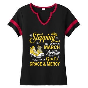 With Gods Grace Mercy Ladies Halftime Notch Neck Tee