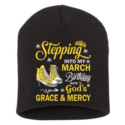 With Gods Grace Mercy Short Acrylic Beanie