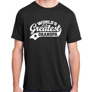 Worlds Greatest Grandpa Funny Fathers Day Adult ChromaSoft Performance T-Shirt