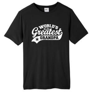 Worlds Greatest Grandpa Funny Fathers Day Tall Fusion ChromaSoft Performance T-Shirt