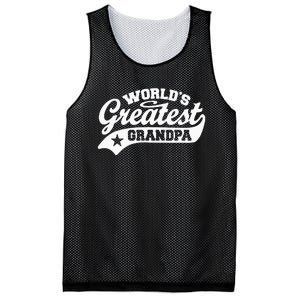 Worlds Greatest Grandpa Funny Fathers Day Mesh Reversible Basketball Jersey Tank