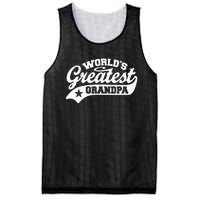 Worlds Greatest Grandpa Funny Fathers Day Mesh Reversible Basketball Jersey Tank