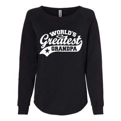 Worlds Greatest Grandpa Funny Fathers Day Womens California Wash Sweatshirt