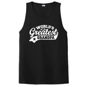 Worlds Greatest Grandpa Funny Fathers Day PosiCharge Competitor Tank