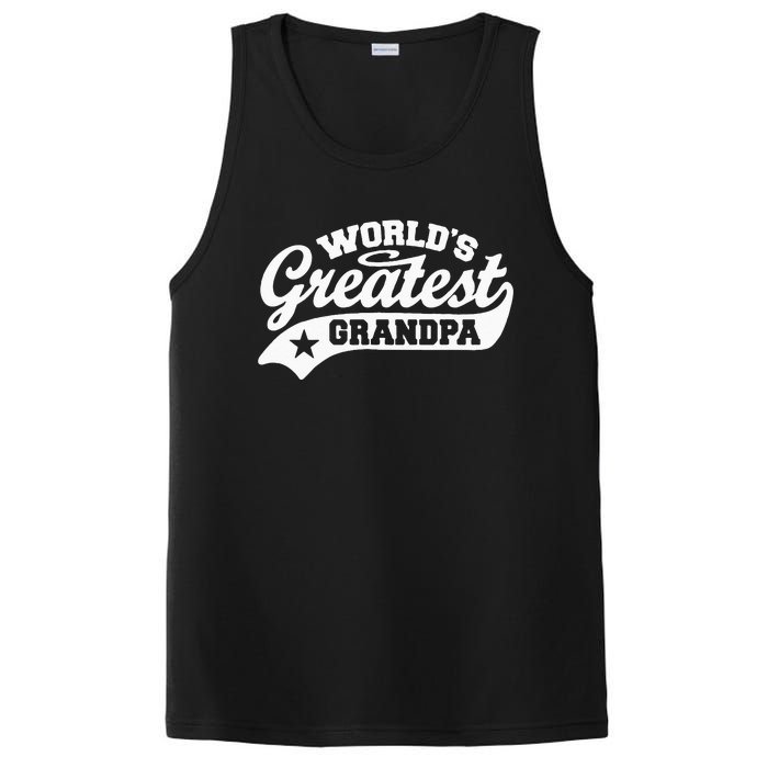 Worlds Greatest Grandpa Funny Fathers Day PosiCharge Competitor Tank