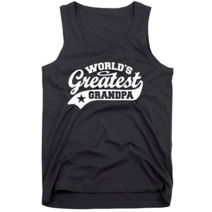 Worlds Greatest Grandpa Funny Fathers Day Tank Top