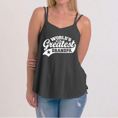 Worlds Greatest Grandpa Funny Fathers Day Women's Strappy Tank