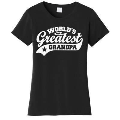 Worlds Greatest Grandpa Funny Fathers Day Women's T-Shirt