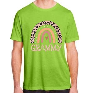 Womens Grammy Gifts For Mother Grandmother Family Rainbow Leopard Adult ChromaSoft Performance T-Shirt