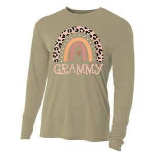 Womens Grammy Gifts For Mother Grandmother Family Rainbow Leopard Cooling Performance Long Sleeve Crew