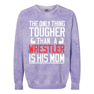 Wrestling Gift Gift Mom Wrestling Mom Gift Colorblast Crewneck Sweatshirt