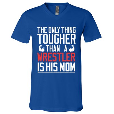 Wrestling Gift Gift Mom Wrestling Mom Gift V-Neck T-Shirt