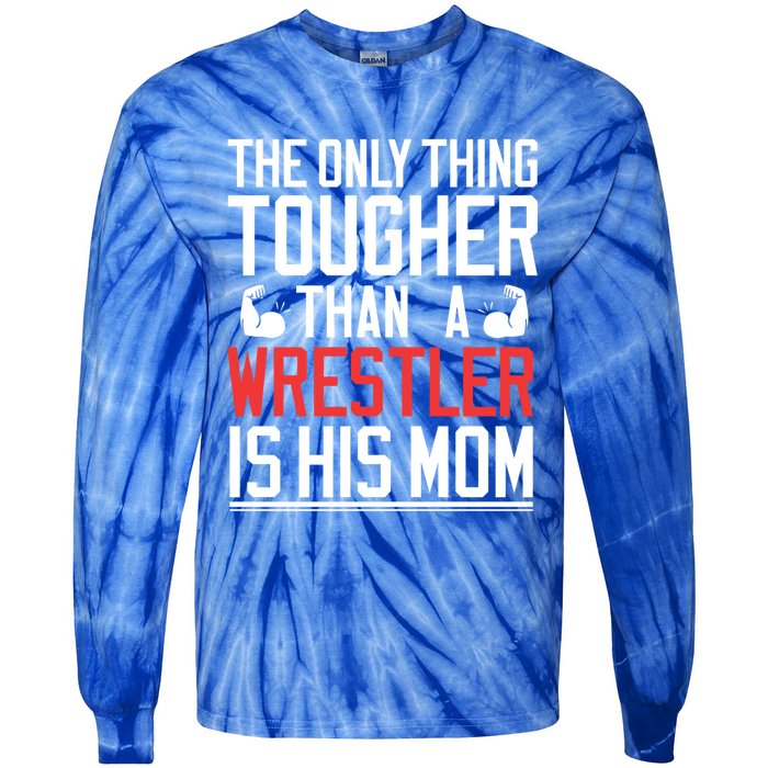 Wrestling Gift Gift Mom Wrestling Mom Gift Tie-Dye Long Sleeve Shirt