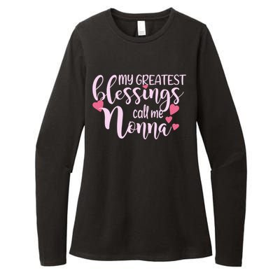 Wo Grandma Gift My Blessings Call Me Nonna Grandmother Great Gift Womens CVC Long Sleeve Shirt