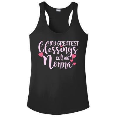 Wo Grandma Gift My Blessings Call Me Nonna Grandmother Great Gift Ladies PosiCharge Competitor Racerback Tank